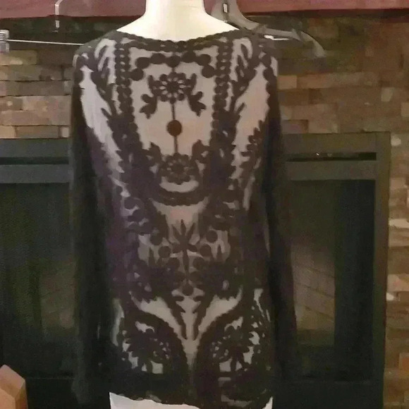 Black lace blouse - Picture 2 of 2